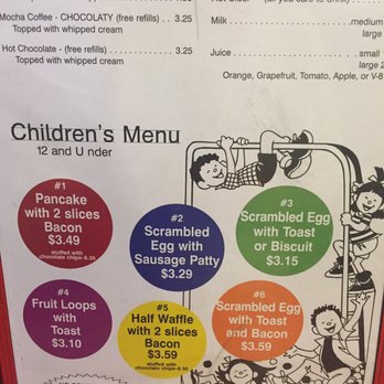 Calico County Restaurant - Breakfast children's menu - Southern Near Me - Fort Smith, Arkansas Calico County Restaurant - Breakfast children's menu - Southern Near Me - Fort Smith, Arkansas