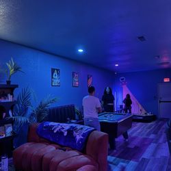 AstroKat Kava - The lounge and bumper pool table