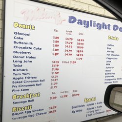 Daylight Donuts - Menu