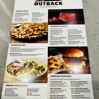 Outback Steakhouse - Menu 11/23 - Steakhouses Near Me - Romulus, Michigan