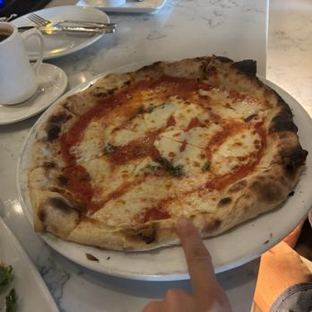 Oliver's Trattoria - Yummy Margherita (finger for size) - Italian Near Me - Irvine, California