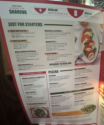 Menu photo 4 Buca di Beppo Italian Restaurant Brea, CA