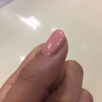 MIO Nail Spa - Clearly rushed. Nail polish is uneven, on cuticles which aren't trimmed, and the edges aren't polished. Disappointing! - Nail Salons Near Me - San Ramon, California