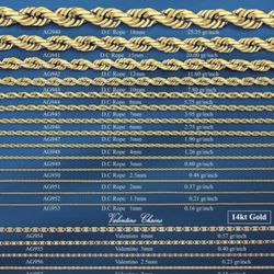 D&D Jewelry - 14k rope chains