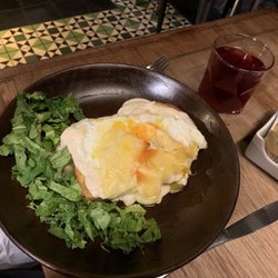 Mon Dieu - Croque Madam with jamaica drink