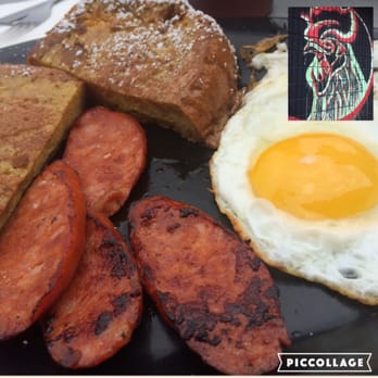 Rooster Café - Portuguese sausage, toast, and egg - Breakfast & Brunch Near Me - Costa Mesa, California Rooster Café - Portuguese sausage, toast, and egg - Breakfast & Brunch Near Me - Costa Mesa, California