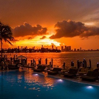 The Standard Spa Hotel - Pool sunset - Hotels Near Me - Miami Beach, Florida