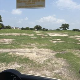 Sand and dirt all over the fairway