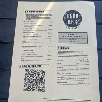 Dugout Bar - Menu - Dive Bars Near Me - Indianapolis, Indiana
