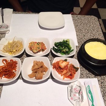 Ha Ahn Korean Restaurant - Complimentary appetizers, including the small pot of steamed egg! - Korean Near Me - Cleveland, Ohio Ha Ahn Korean Restaurant - Complimentary appetizers, including the small pot of steamed egg! - Korean Near Me - Cleveland, Ohio