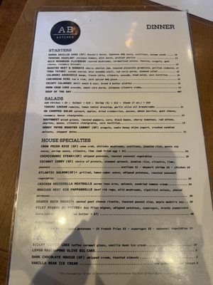 Menu photo 2 AB Kitchen Atlantic Beach, FL