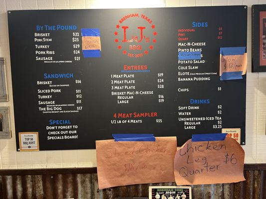 Menu photo 1 LJ's BBQ Brenham, TX Menu photo 1 LJ's BBQ Brenham, TX