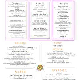 Coya Peruvian Secret - menu - menu, is duplicate - Peruvian Near Me - Del Mar, California