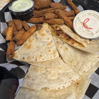 Fisher's Cafe & Pub - Quesadilla with eggplant fries - Pubs Near Me - Peninsula, Ohio Fisher's Cafe & Pub - Quesadilla with eggplant fries - Pubs Near Me - Peninsula, Ohio