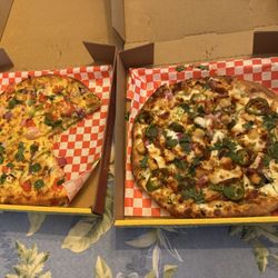 Pizza Twist - Achari Chicken Pizzatwist and Butter Chicken Pizzatwist