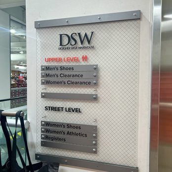 DSW Designer Shoe Warehouse - Directory next to elevator door on 2nd floor - Shoe Stores Near Me - Paramus, New Jersey