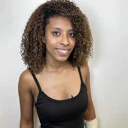 Curly Cut and Highlights