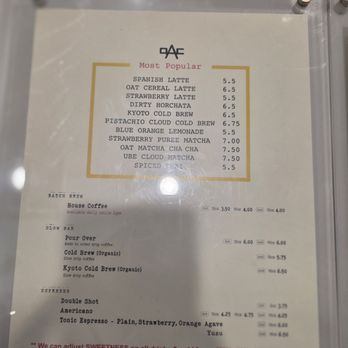 Made Coffee - Menu as of 06/20/2026 - Coffee & Tea Near Me - Costa Mesa, California Made Coffee - Menu as of 06/20/2026 - Coffee & Tea Near Me - Costa Mesa, California