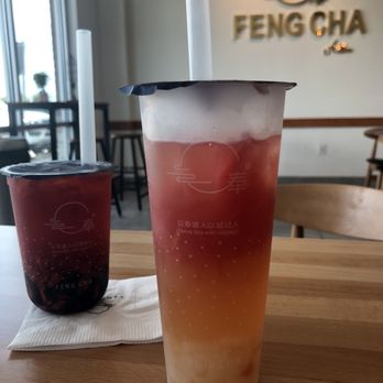 FengCha - Allen - Small strawberry overload and large seasonal summer melon tea. Both are so good!! - Desserts Near Me - Allen, Texas FengCha - Allen - Small strawberry overload and large seasonal summer melon tea. Both are so good!! - Desserts Near Me - Allen, Texas
