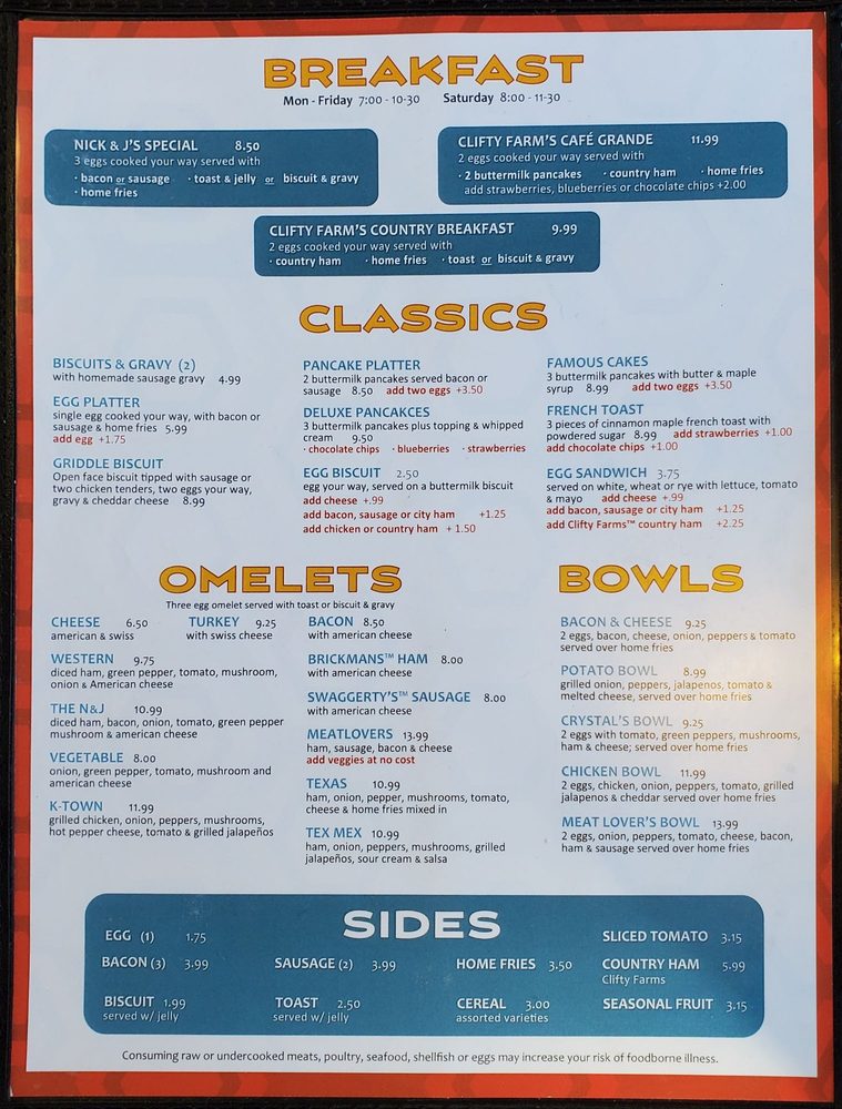 Nick and J's Cafe