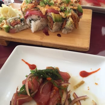 Crystal Fish - Ahi sampler and sexy roll - Japanese Near Me - Monterey, California