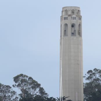 Coit Tower - Tower View From The Deck Of Our Cruise Ship - Landmarks & Historical Buildings Near Me - San Francisco, California