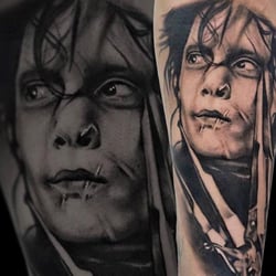 Forever Young Ink Tattoos - Edward Scissorhands Portrait Tattoo By Scoot