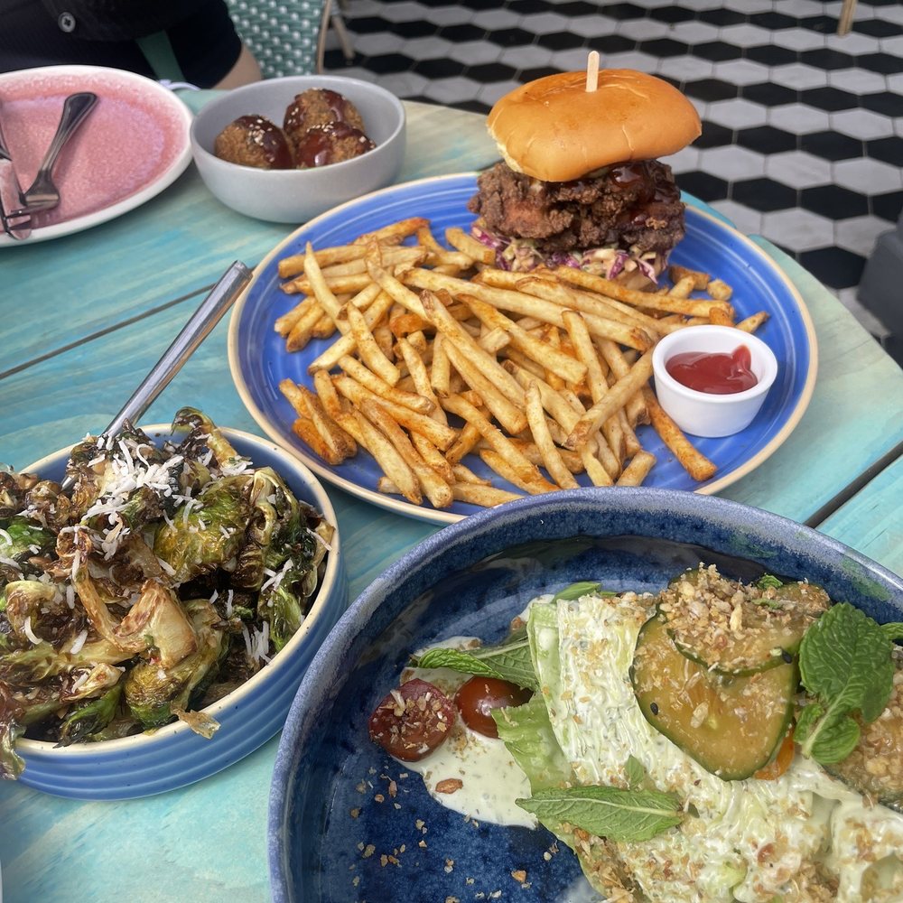 Wedge Salad Fried Brussels Sprouts Spam Musubi Bites Fried Chicken Sandwich Wedge Salad Fried Brussels Sprouts Spam Musubi Bites Fried Chicken Sandwich