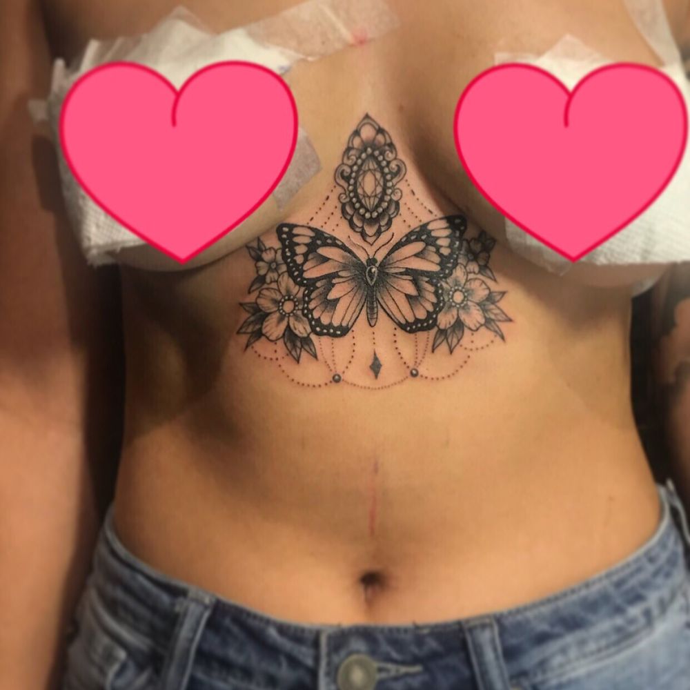sternum tattoo sternum tattoo