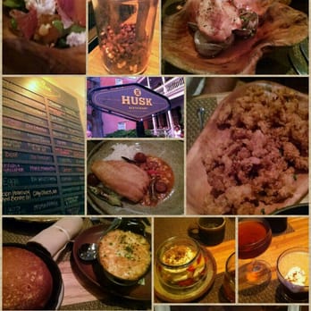 Husk - Awesome meal. Made my top 5 ever. Highlights: fried chicken skins were unreal, peach salad lovely, and cheesy grits the best. - American Near Me - Charleston, South Carolina Husk - Awesome meal. Made my top 5 ever. Highlights: fried chicken skins were unreal, peach salad lovely, and cheesy grits the best. - American Near Me - Charleston, South Carolina