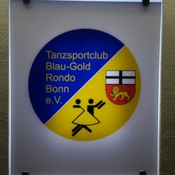 Tanzsportclub Blau-Gold Rondo Bonn - Das Clublogo im Eingangsbereich