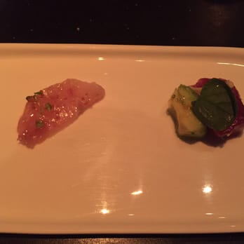 Scarpetta - Duo of yellowfish and tuna - Italian Near Me - Las Vegas, Nevada Scarpetta - Duo of yellowfish and tuna - Italian Near Me - Las Vegas, Nevada