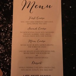 a menu for a fancy dinner a menu for a fancy dinner