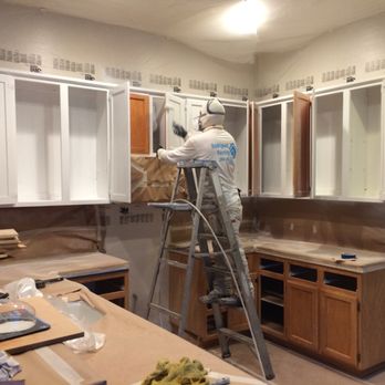 Rodriguez Painting - priming all cabinets before cherry color - Painters Near Me Rodriguez Painting - priming all cabinets before cherry color - Painters Near Me