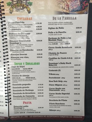 Menu photo 2 Domingo's Place Steakhouse Loreto, BCS