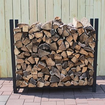 CLT Firewood - This is our 1/2 Face cord option. It makes a stack roughly 4 ft high and 4 ft long. It is pictured in our Woodhaven firewood rack. - Firewood Near Me - Charlotte, North Carolina CLT Firewood - This is our 1/2 Face cord option. It makes a stack roughly 4 ft high and 4 ft long. It is pictured in our Woodhaven firewood rack. - Firewood Near Me - Charlotte, North Carolina