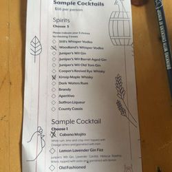 Kinsip House of Fine Spirits - Spirit tasting menu