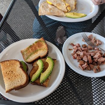 The Lost Bean - Avocado toast, side of sausage, and breakfast quesadilla - Coffee & Tea Near Me - Tustin, California