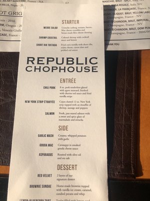 Menu photo 5 Republic Chophouse Green Bay, WI Menu photo 5 Republic Chophouse Green Bay, WI