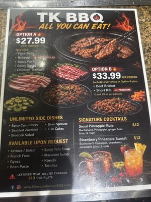 Menu photo 1 Temecula Korean BBQ Temecula, CA Menu photo 1 Temecula Korean BBQ Temecula, CA