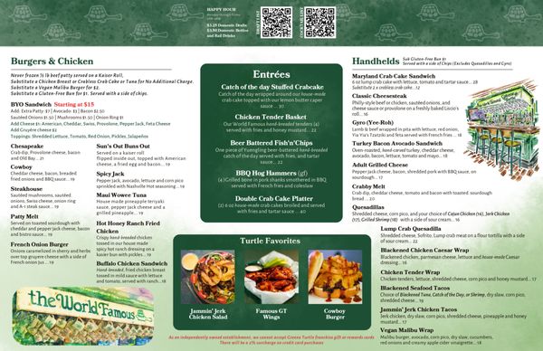 Menu photo 1 The Original Greene Turtle Ocean City, MD Menu photo 1 The Original Greene Turtle Ocean City, MD
