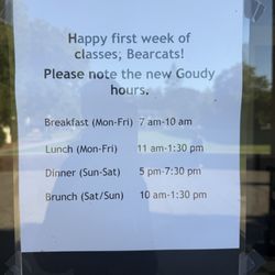 Goudy Commons Cafe - Current 2026 Fall hours