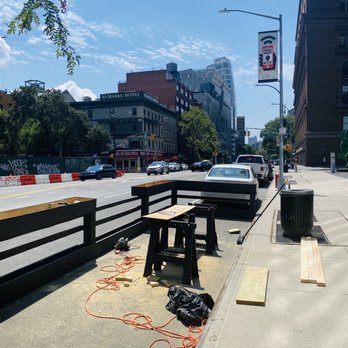 Shake Shack Astor Place - Outdoor seating being built 7/25/20 - Fast Food Near Me - New York, New York Shake Shack Astor Place - Outdoor seating being built 7/25/20 - Fast Food Near Me - New York, New York