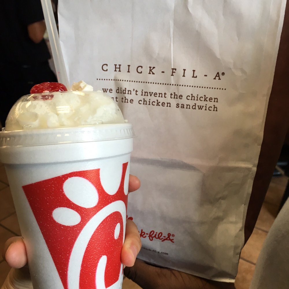 Chick-fil-A - Cookies and cream milk shake! - Fast Food Near Me - Irvine, California Chick-fil-A - Cookies and cream milk shake! - Fast Food Near Me - Irvine, California