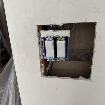 AtoZ Drywall - The switch plate got fixed, but the sheet rock had a hole in it. - General Contractors Near Me AtoZ Drywall - The switch plate got fixed, but the sheet rock had a hole in it. - General Contractors Near Me
