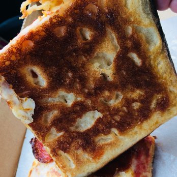 Champ's Pizza House - Underside is beautifully done!  Dough has great flavor--doesn't have that odd over-risen flavor some places have. Champs does it right! - Pizza Near Me - Cranberry Township, Pennsylvania