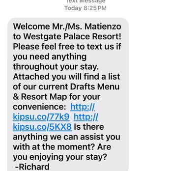 Westgate Lakes Resort and Spa - Check in was quick with clear instructions. Text receive within 1/2 hour of check in - Resorts Near Me - Orlando, Florida Westgate Lakes Resort and Spa - Check in was quick with clear instructions. Text receive within 1/2 hour of check in - Resorts Near Me - Orlando, Florida