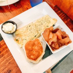 The Grill - BYO Omelette with Biscuit and Fried Apples
