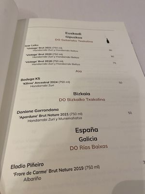 Menu photo 1 Alameda Hondarribia, SS Menu photo 1 Alameda Hondarribia, SS