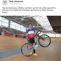 Stab Vélodrome - Jérôme Lambert champion de France handisport du kilomètre 2015